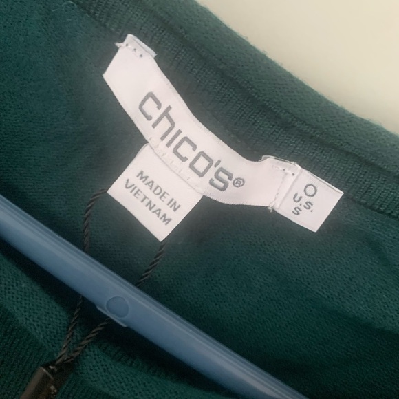 Chico's Deep Green Knit Pullover Sweater - Picture 3 of 6